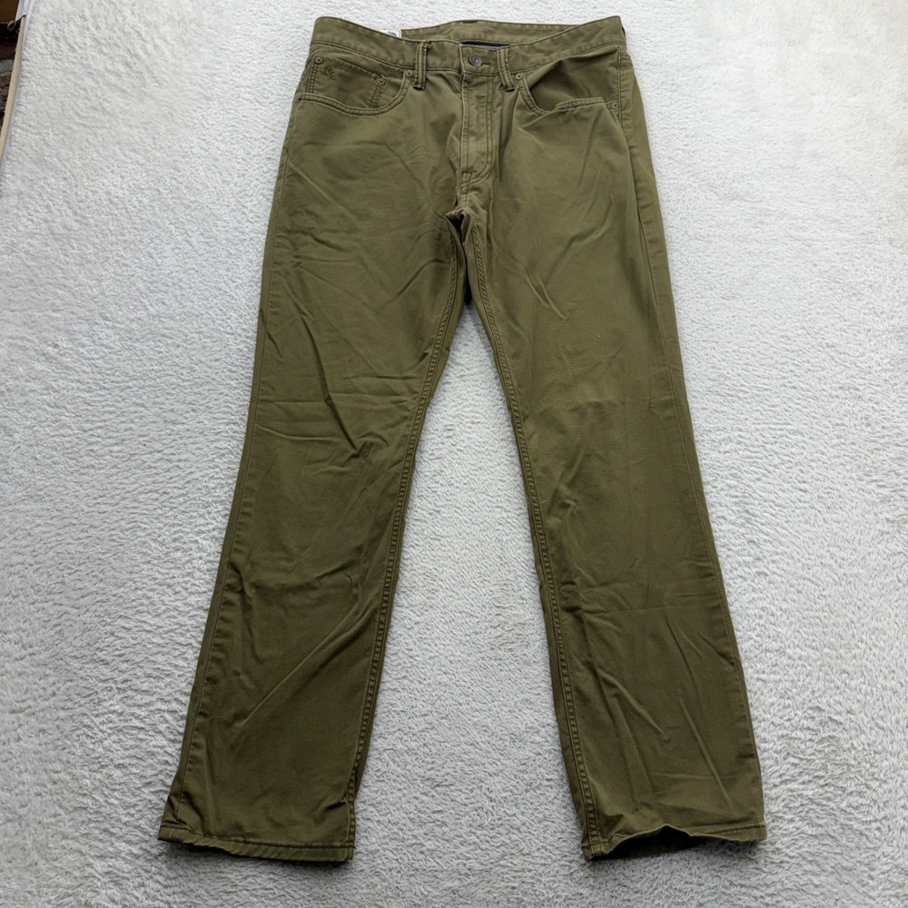 Polo Ralph Lauren Mens Olive Green Authentic Dungarees Straight Pants 31x30